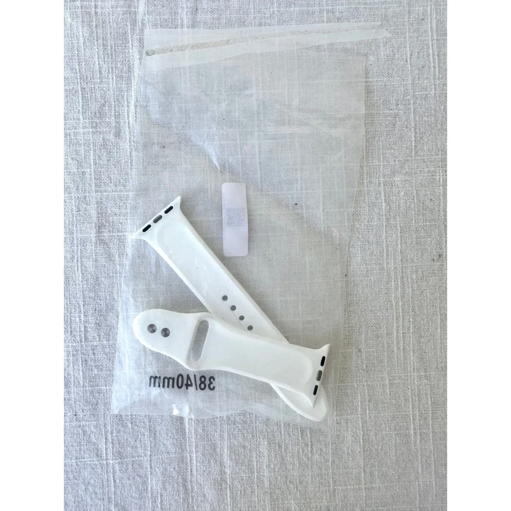 Apple Watch Sport Band White 38mm‎ 40mm Silicone Strap Replacement